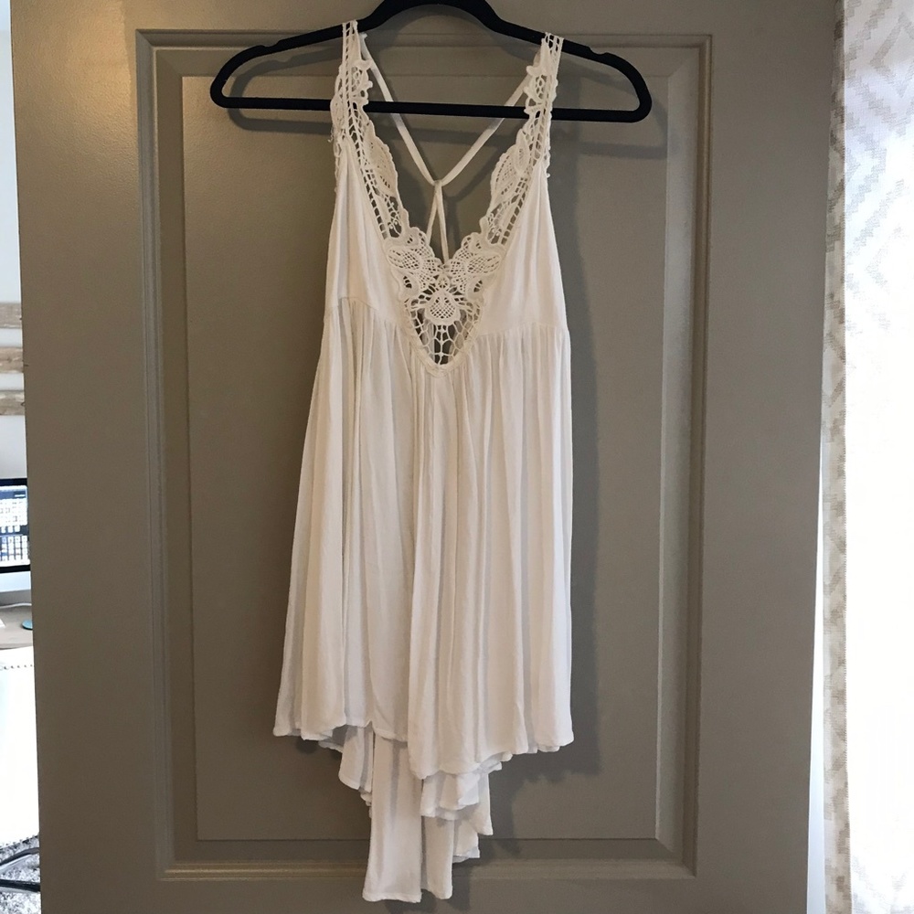White Flowy Dress with Eyelet detail